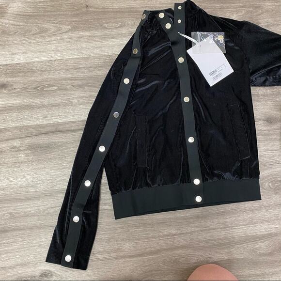 LOVE MOSCHINO Corduroy Bomber Jacket Black 44 - Picture 4 of 10